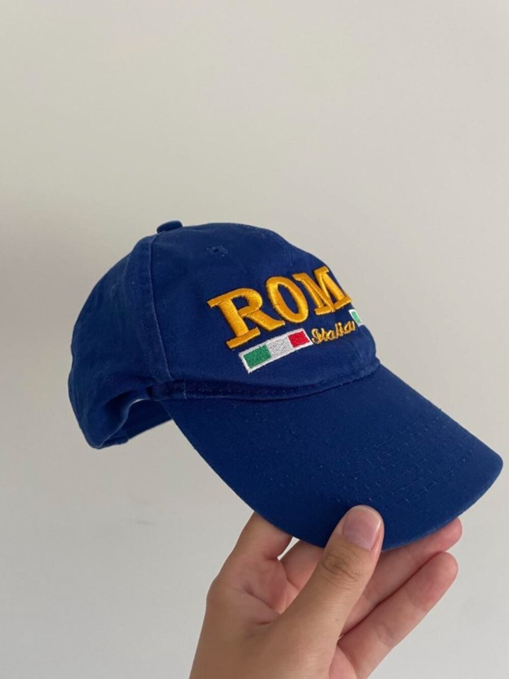 Thrifted blue “ROMA” cap